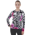 Floral Skeletons Women s Pique Long Sleeve Tee