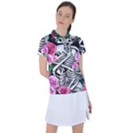 Floral Skeletons Women s Polo Tee