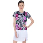 Floral Skeletons Women s Sports Top