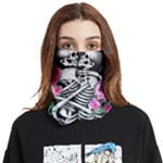 Floral Skeletons Face Covering Bandana (Two Sides)