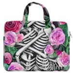 Floral Skeletons MacBook Pro 16  Double Pocket Laptop Bag 