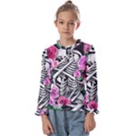 Floral Skeletons Kids  Frill Detail Tee