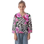 Floral Skeletons Kids  Sailor Shirt