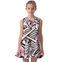 Kids  Pilgrim Collar Ruffle Hem Dress 