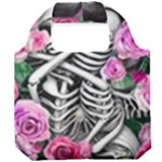 Floral Skeletons Foldable Grocery Recycle Bag