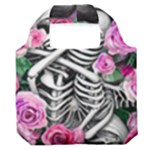 Floral Skeletons Premium Foldable Grocery Recycle Bag