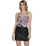 Floral Skeletons Flowy Camisole Tie Up Top