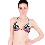 Skulls and Flowers Bikini Top