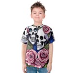 Skulls and Flowers Kids  Cotton Tee