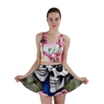 Skulls and Flowers Mini Skirt