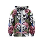 Skulls and Flowers Kids  Zipper Hoodie