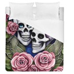 Skulls and Flowers Duvet Cover (Queen Size)