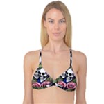 Skulls and Flowers Reversible Tri Bikini Top