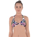 Skulls and Flowers Halter Neck Bikini Top