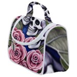 Skulls and Flowers Satchel Handbag