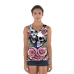 Skulls and Flowers Sport Tank Top 