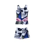 Skulls and Flowers Kids  Boyleg Swimsuit