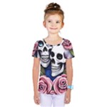 Skulls and Flowers Kids  One Piece Tee