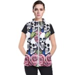 Skulls and Flowers Women s Puffer Vest