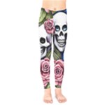 Skulls and Flowers Kids  Leggings