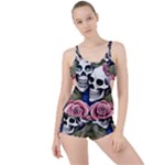 Skulls and Flowers Boyleg Tankini Set 