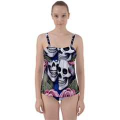 Twist Front Tankini Set 