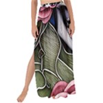 Skulls and Flowers Maxi Chiffon Tie-Up Sarong