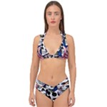 Skulls and Flowers Double Strap Halter Bikini Set