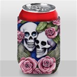 Skulls and Flowers Can Holder