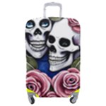 Skulls and Flowers Luggage Cover (Medium)