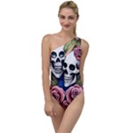 Skulls and Flowers To One Side Swimsuit