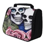 Skulls and Flowers Full Print Travel Pouch (Small)