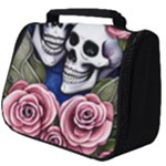 Skulls and Flowers Full Print Travel Pouch (Big)