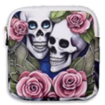 Skulls and Flowers Mini Square Pouch