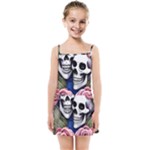 Skulls and Flowers Kids  Summer Sun Dress