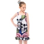 Skulls and Flowers Kids  Overall Dress