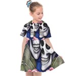 Skulls and Flowers Kids  Sailor Dress