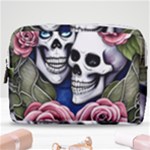 Skulls and Flowers Make Up Pouch (Medium)