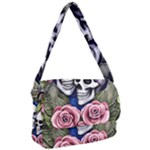 Skulls and Flowers Courier Bag