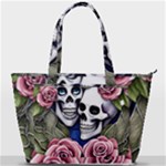 Skulls and Flowers Back Pocket Shoulder Bag 