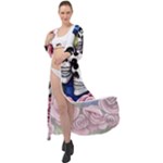 Skulls and Flowers Maxi Chiffon Beach Wrap