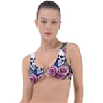 Skulls and Flowers Ring Detail Bikini Top