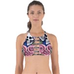 Skulls and Flowers Perfectly Cut Out Bikini Top