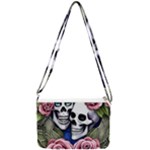 Skulls and Flowers Double Gusset Crossbody Bag