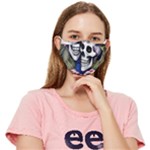 Skulls and Flowers Fitted Cloth Face Mask (Adult)