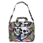 Skulls and Flowers MacBook Pro 16  Shoulder Laptop Bag