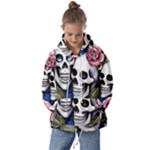 Skulls and Flowers Kids  Oversized Hoodie