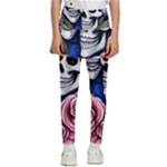 Skulls and Flowers Kids  Skirted Pants