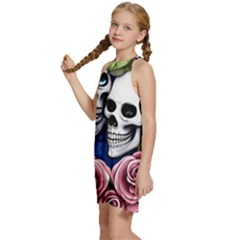 Kids  Halter Collar Waist Tie Chiffon Dress 