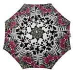 black and white rose sugar skull Straight Umbrellas